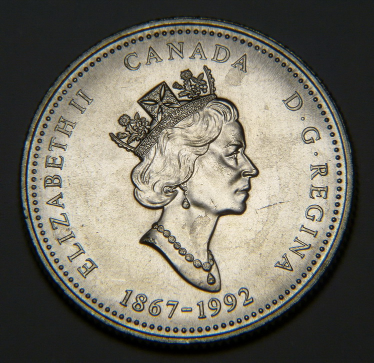 1992-Yukon-25-Cents-Nice-Rervers-Die-Crack
